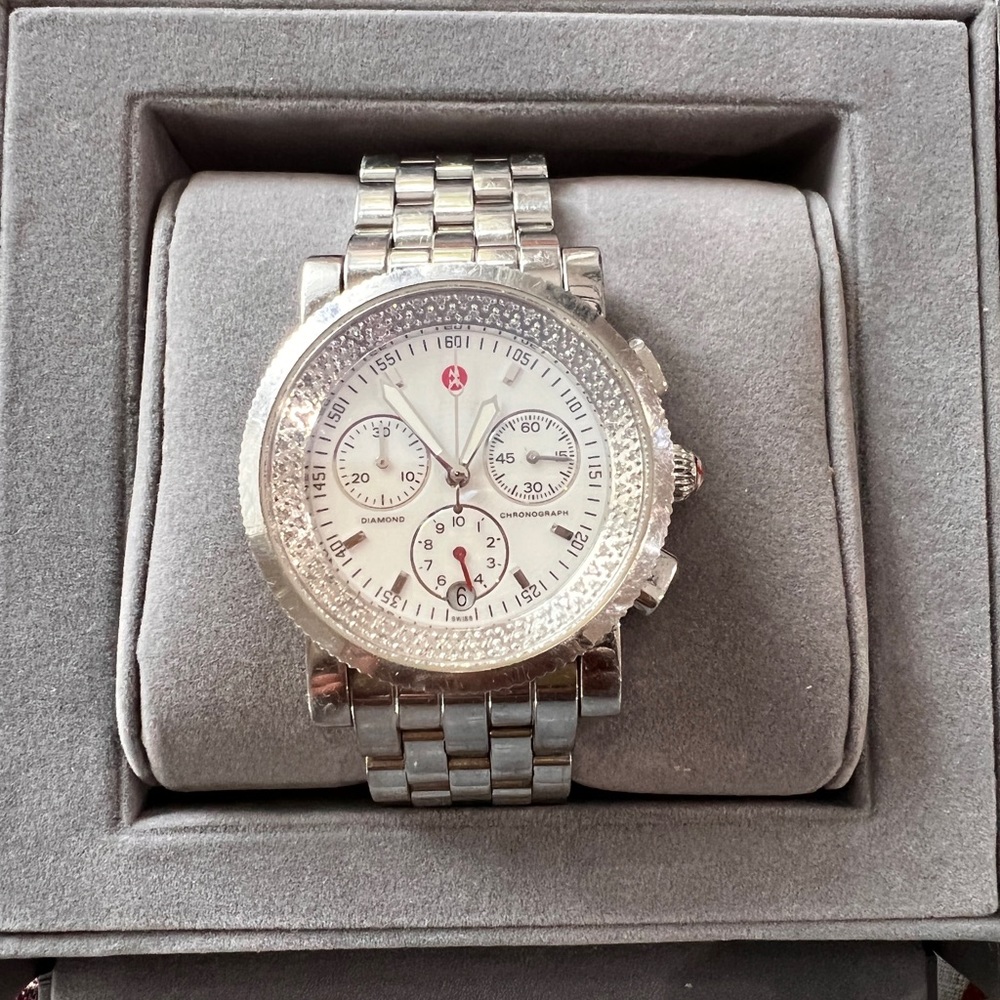 Michele Watch Diamond enclosed bezel